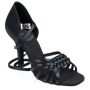 Obrazek H869-X Moonglow Xtra | Black Satin | Ladies Latin Dance Shoes