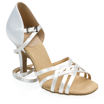 Obrazek H860-X Kalahari Xtra | White Satin | Ladies Latin Dance Shoes