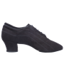 Obrazek H447 Zephyr | Black Nappa Suede Leather | Latin Dance Shoes