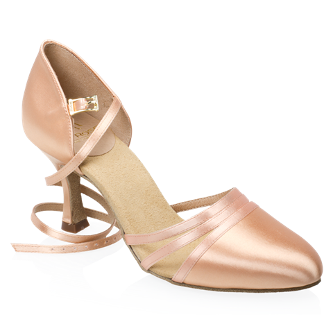 Picture of 100 Ohio | Light Flesh Satin | Standard Ballroom Dance Shoes